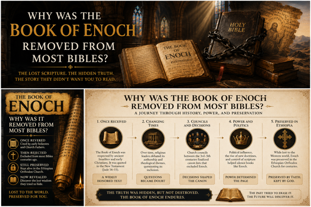It was quoted by the New Testament. It was found in the Dead Sea Scrolls. It was scripture for the first five centuries of Christian history. And then, in most of the world, it disappeared. Here is the story of how that happened — and why Ethiopia kept the faith.