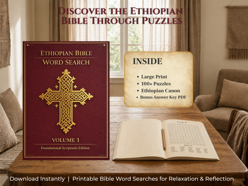 Ethiopian Bible Word Search Volume 1 – 105 Large-Print Scripture Puzzles