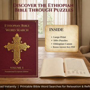 Ethiopian Bible Word Search Volume 1 – 105 Large-Print Scripture Puzzles